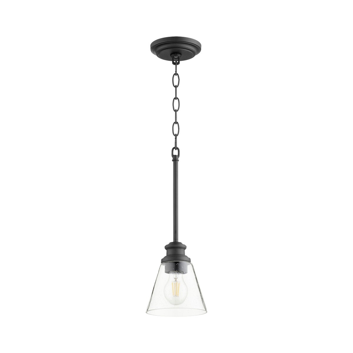 Dunbar Black Soft Contemporary Mini Pendant