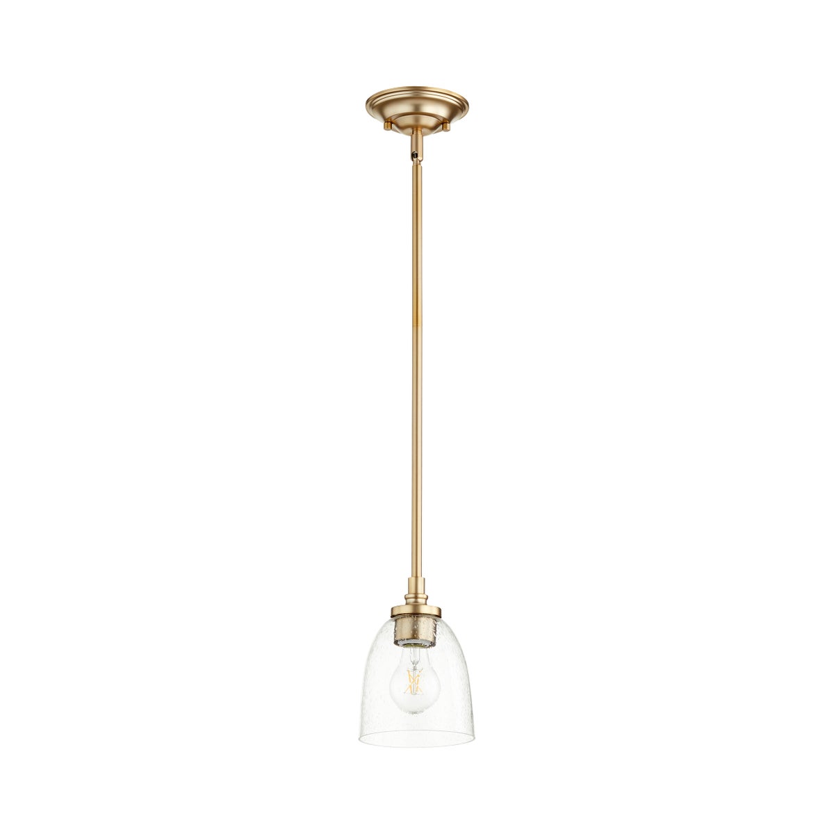 Rossington Aged Brass Transitional Mini Pendant