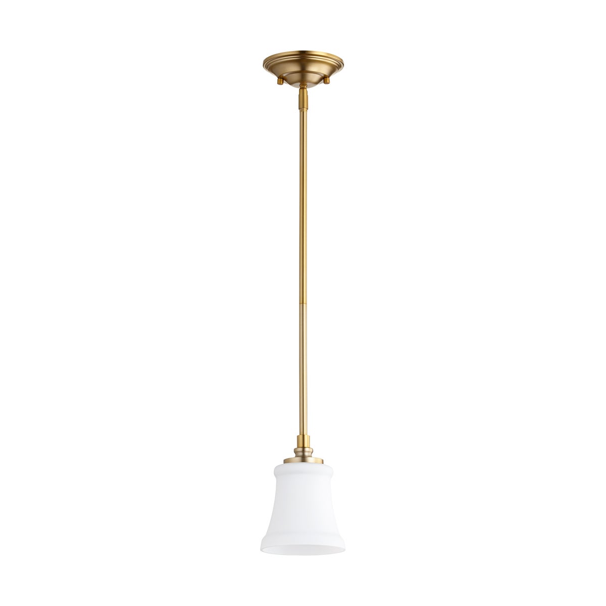 Rossington Aged Brass Transitional Mini Pendant