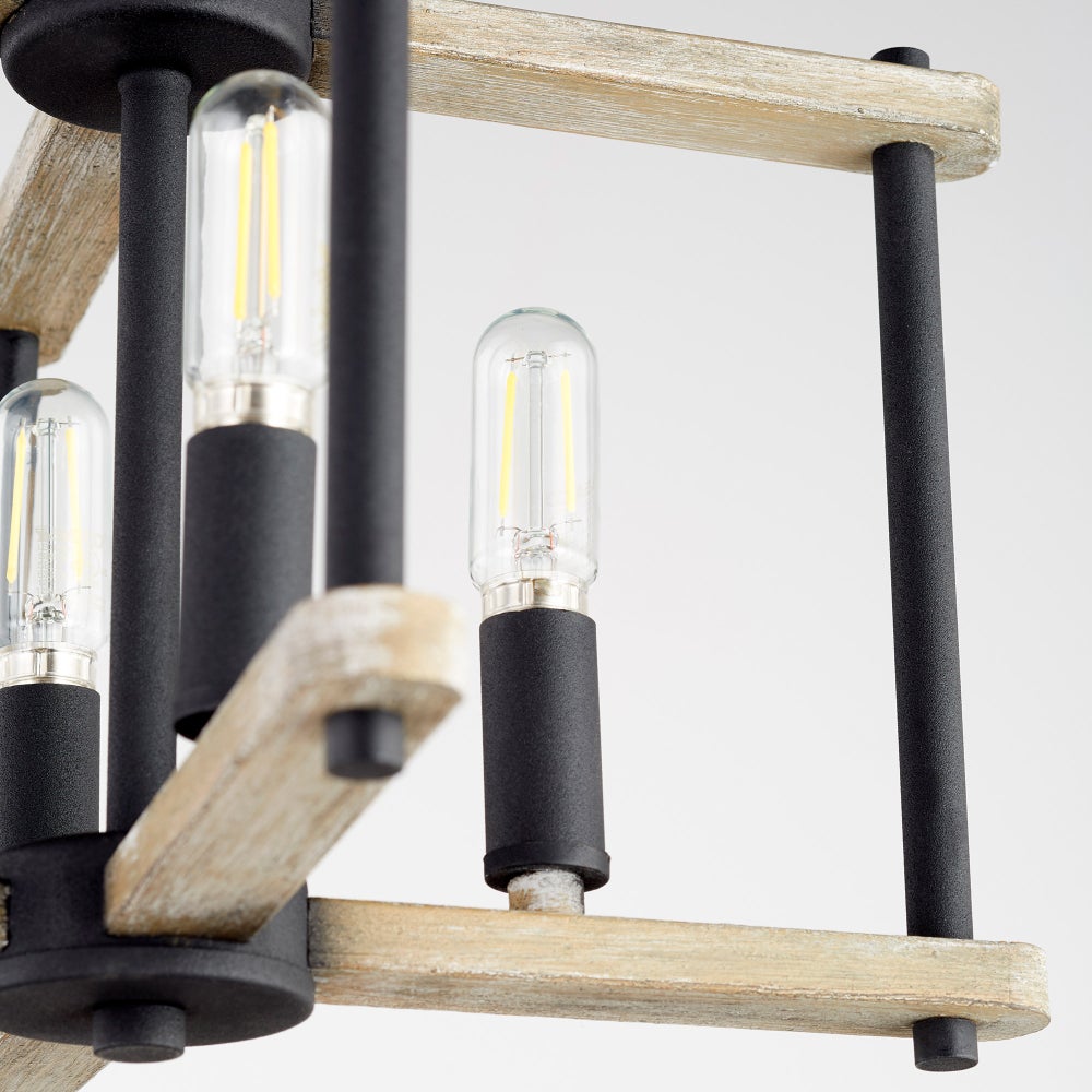 Silva 14-in Semi-Flush Mount Black