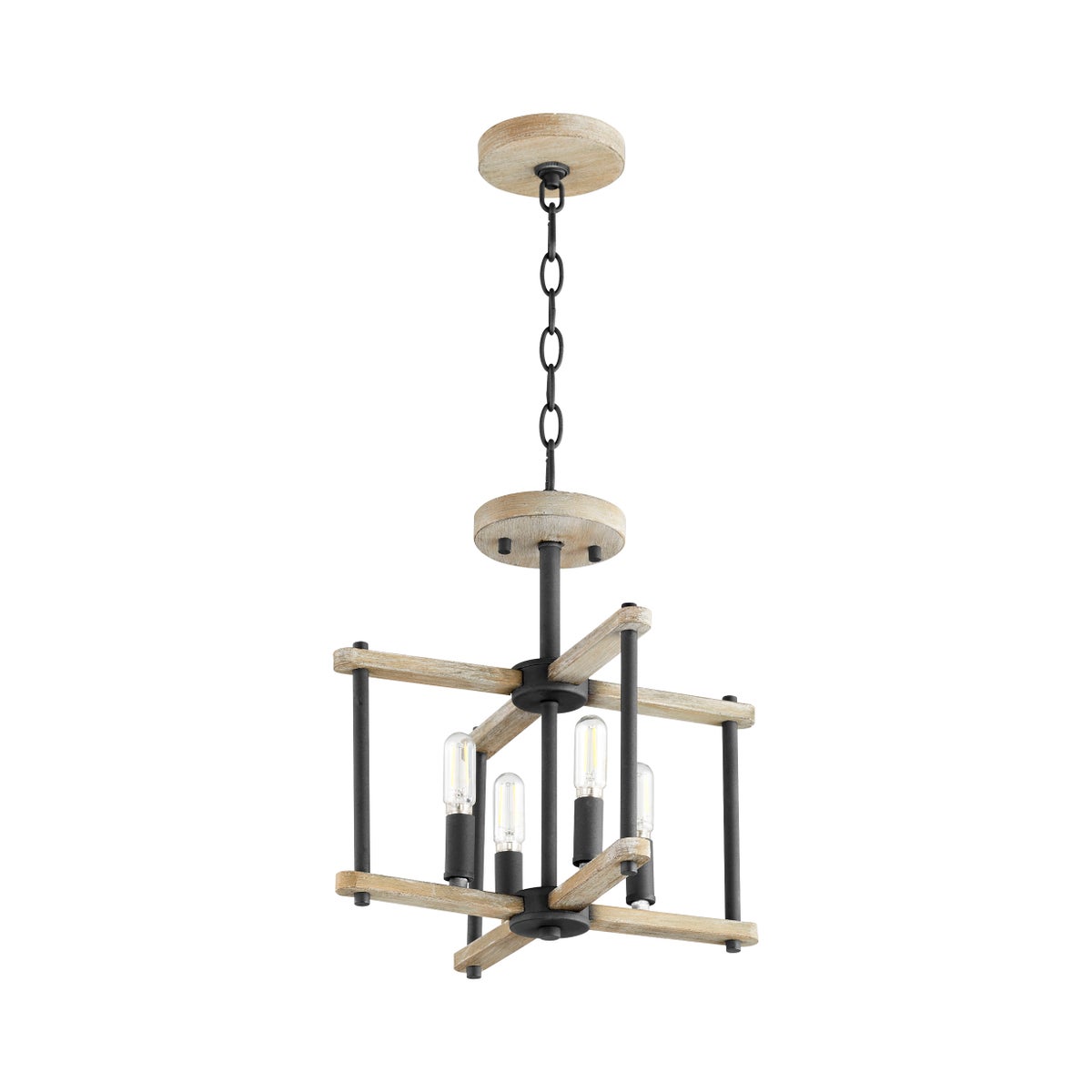 Silva 14-in Semi-Flush Mount Black