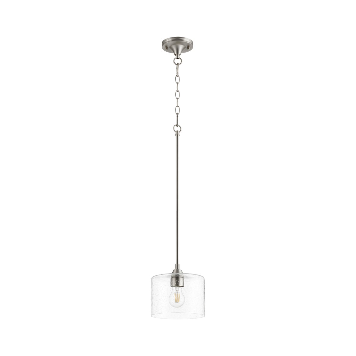 Dakota Satin Nickel Soft Contemporary Mini Pendant