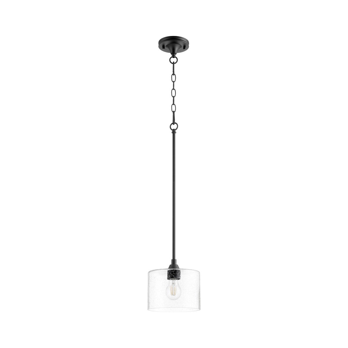 Dakota Black Soft Contemporary Mini Pendant