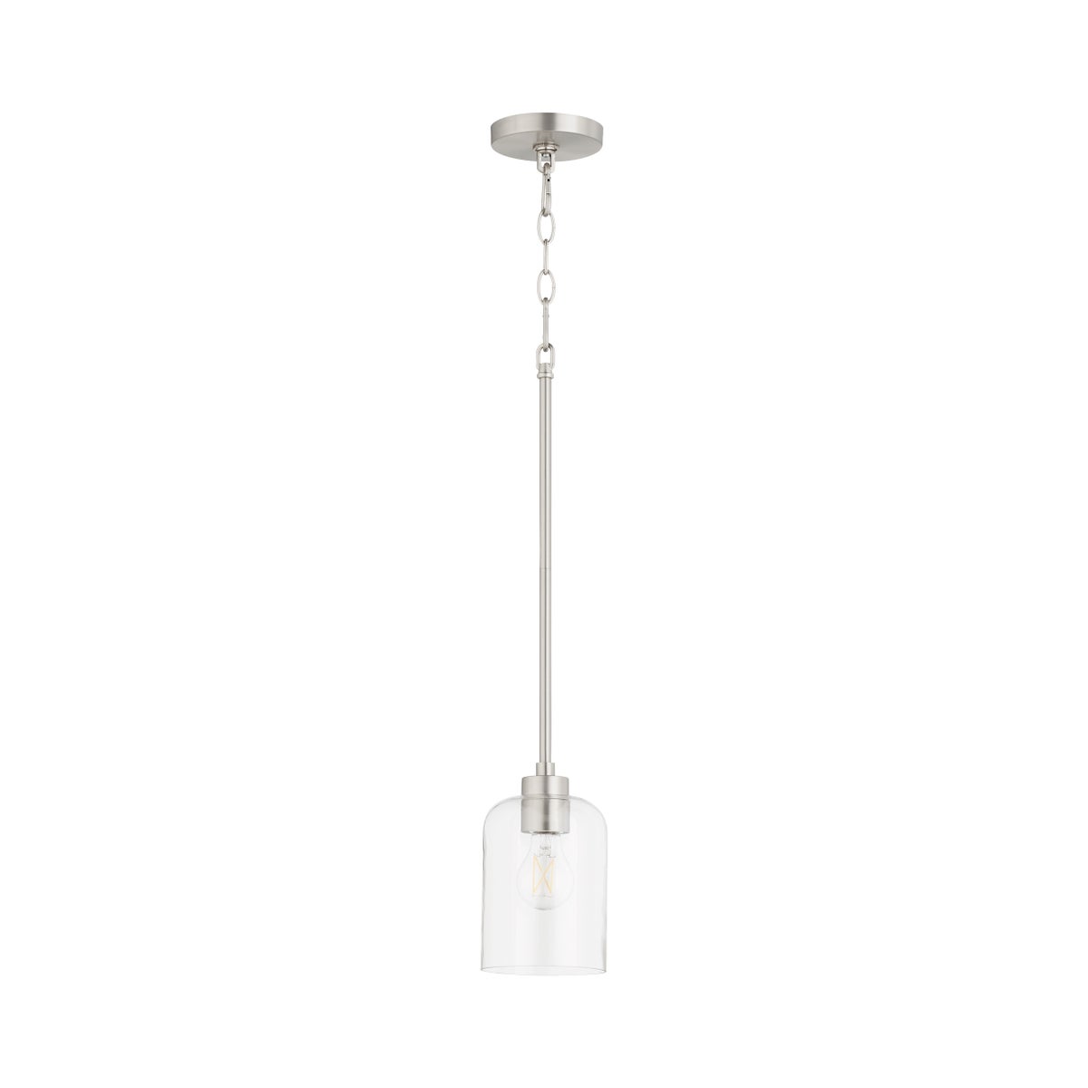 Tribute 1-Light Pendant - Satin Nickel