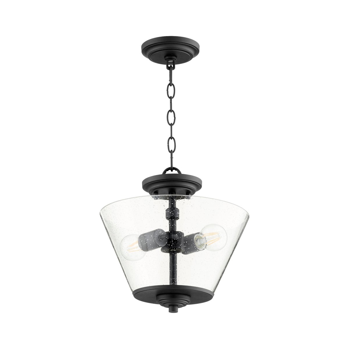 Dunbar 13-in Semi-Flush Mount Black