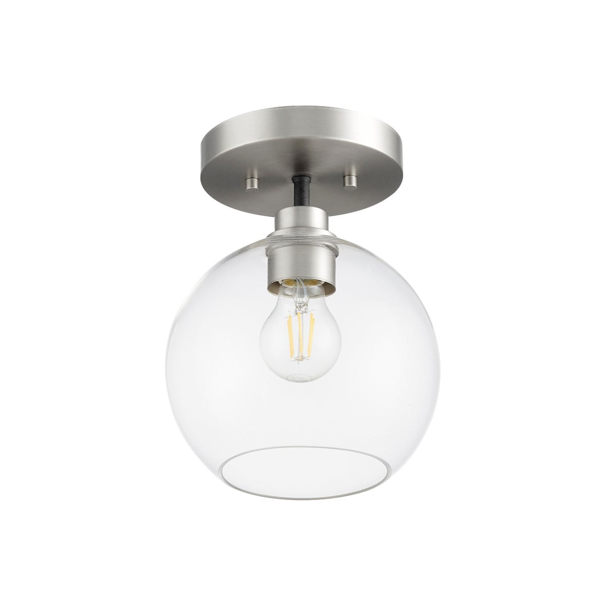 Clarion 1-Light Black/Satin Nickel Ceiling Mount