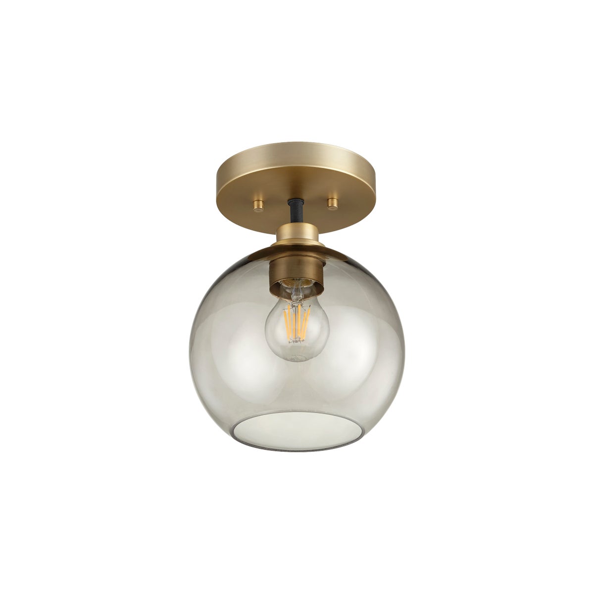 Clarion 1-Light Black/Aged Brass Ceiling Mount