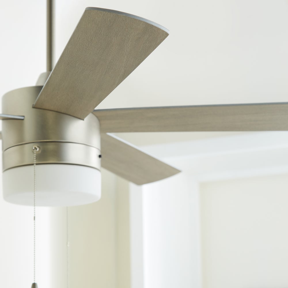 MAXWELL 52” Satin Nickel LED Ceiling Fan