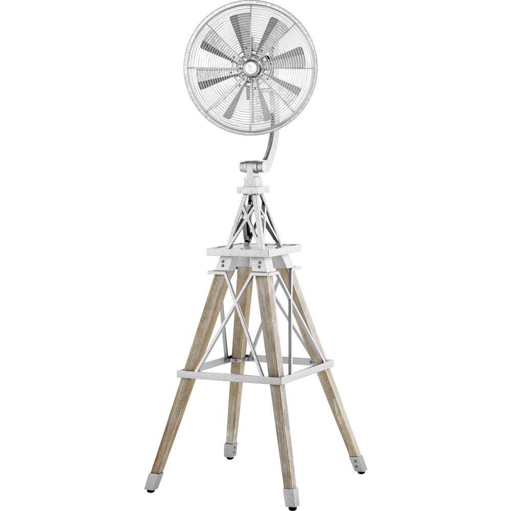 Windmill 70-in 8 Blade Galvanized Modern Farmhouse Floor Fan