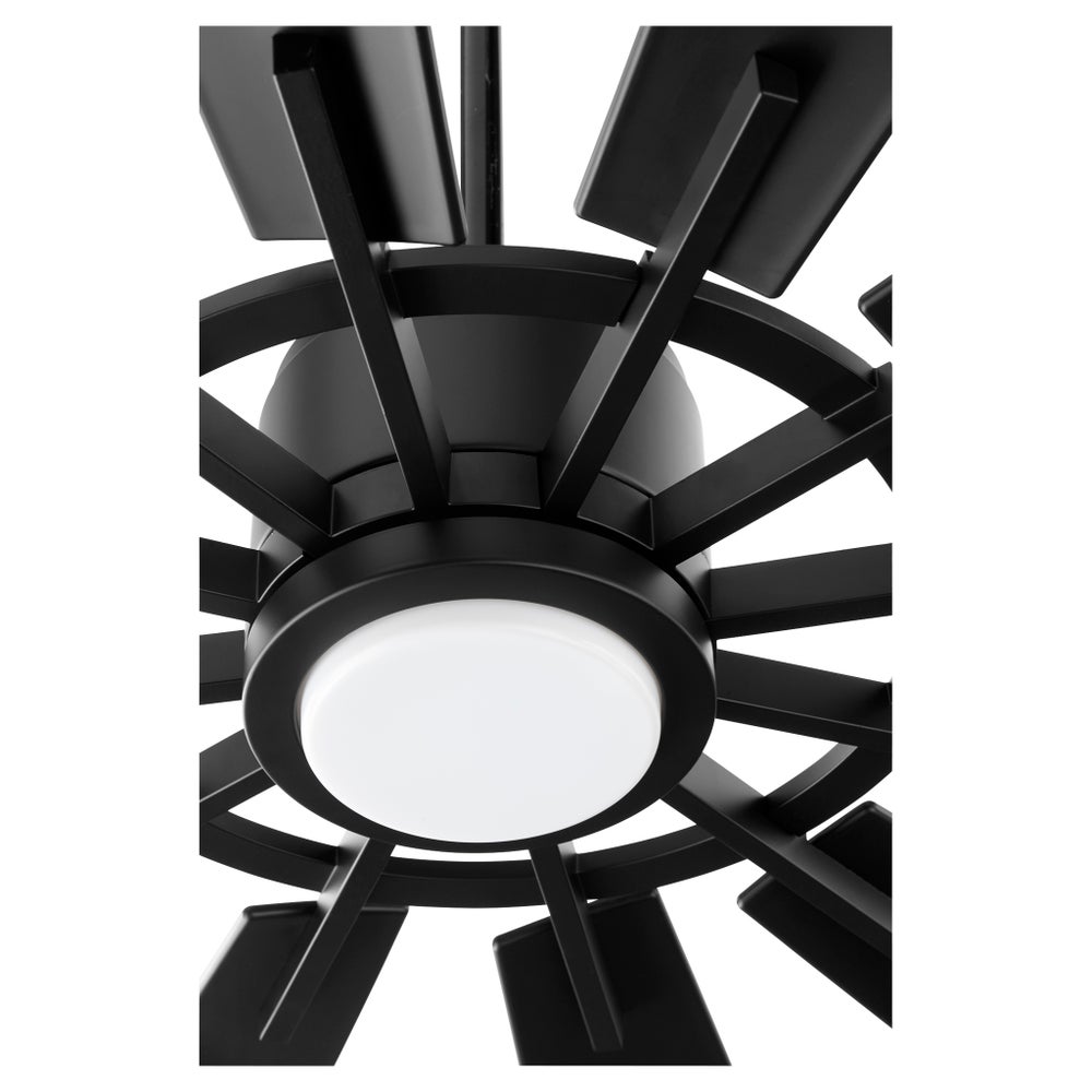 CIRQUE 60" Matte Black Damp Ceiling Fan