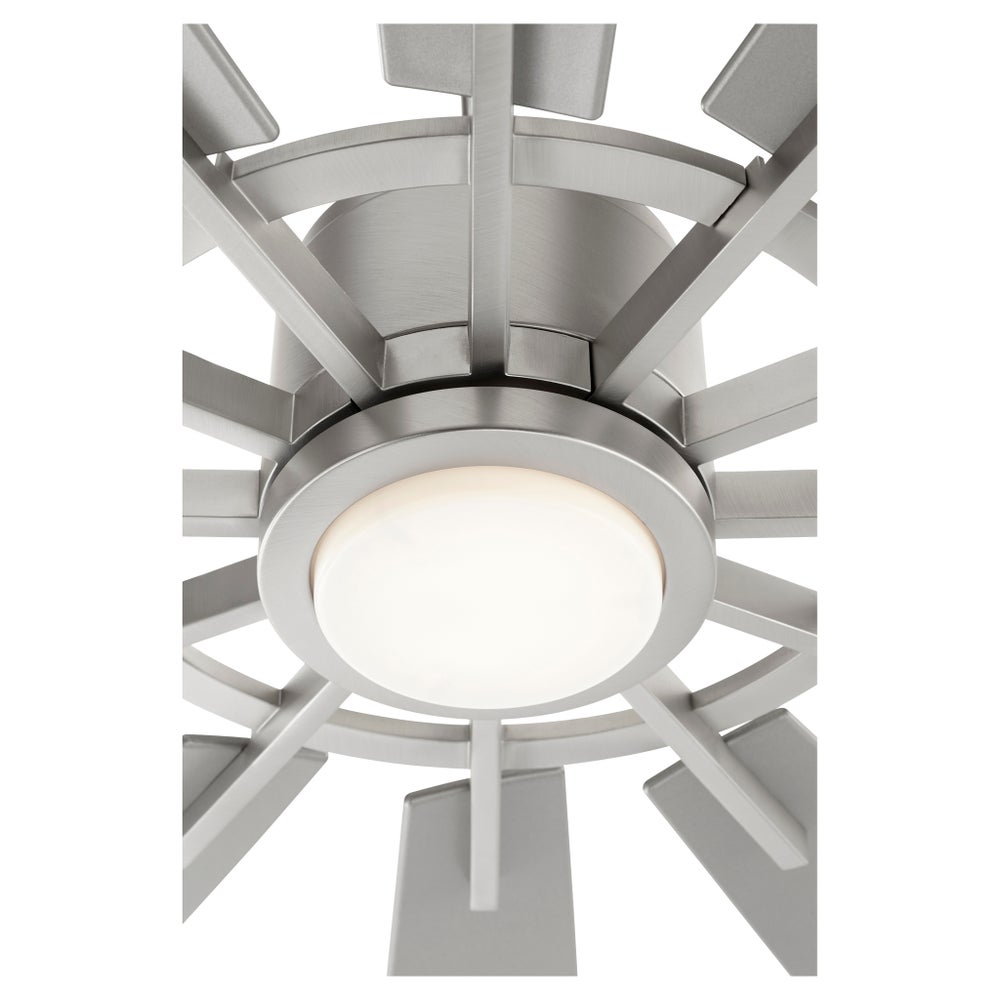 CIRQUE 60" Satin Nickel Damp Ceiling Fan