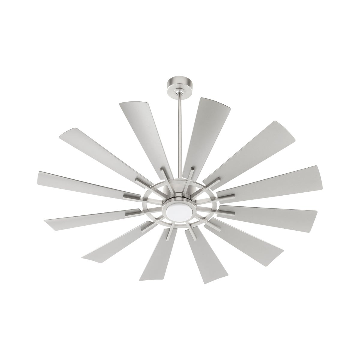 CIRQUE 60" Satin Nickel Damp Ceiling Fan