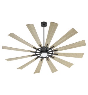 CIRQUE 72" Matte Black/Weathered Gray Damp Ceiling Fan