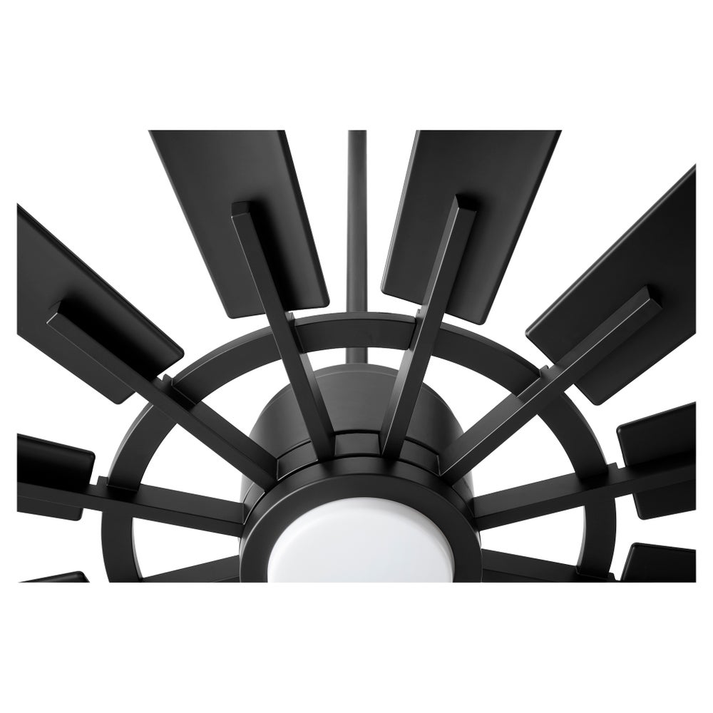 CIRQUE 72" Matte Black Damp Ceiling Fan
