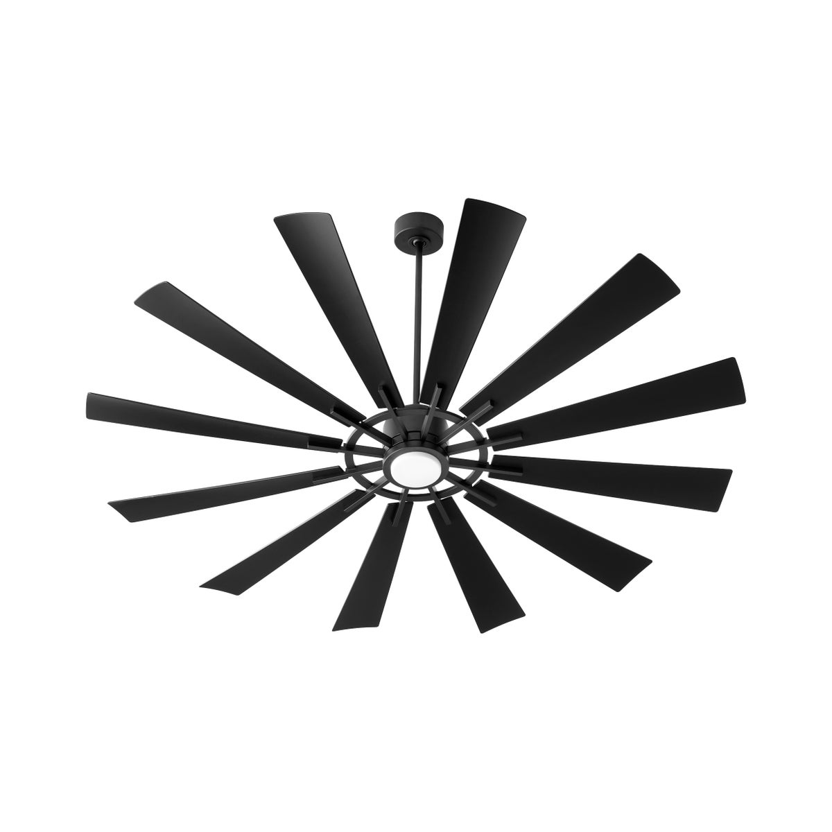 CIRQUE 72" Matte Black Damp Ceiling Fan