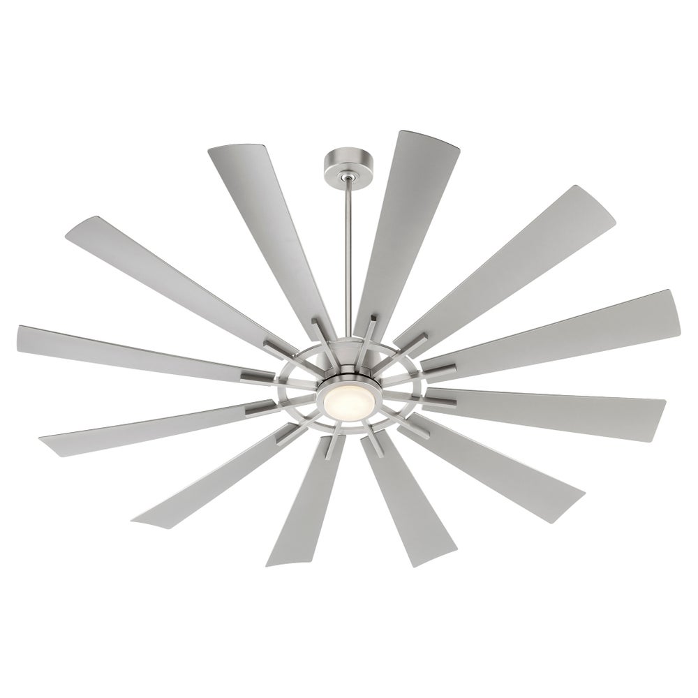 CIRQUE 72" Satin Nickel Damp Ceiling Fan