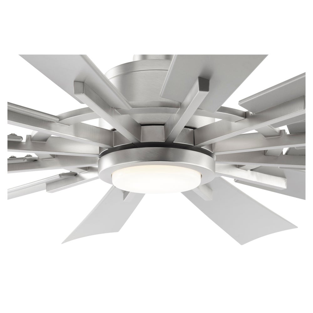 CIRQUE 72" Satin Nickel Damp Ceiling Fan