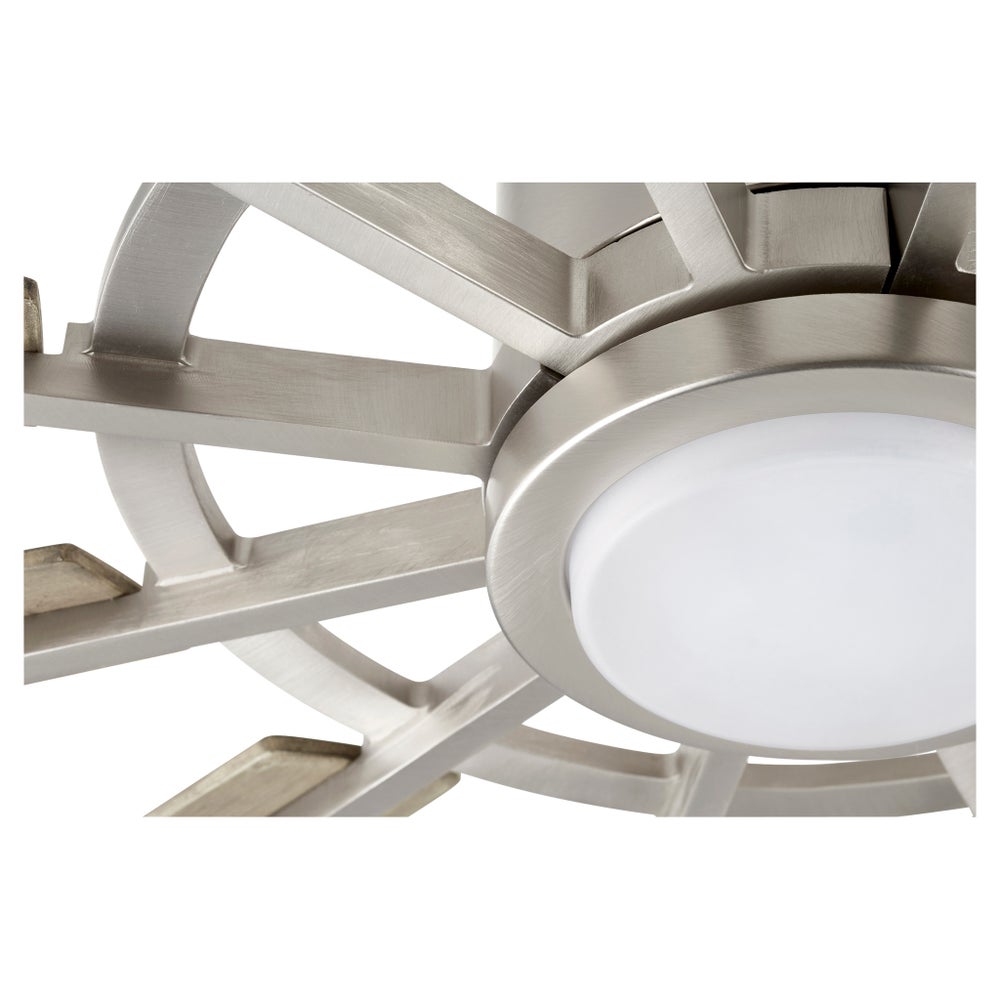 CIRQUE 72" Satin Nickel Damp Ceiling Fan
