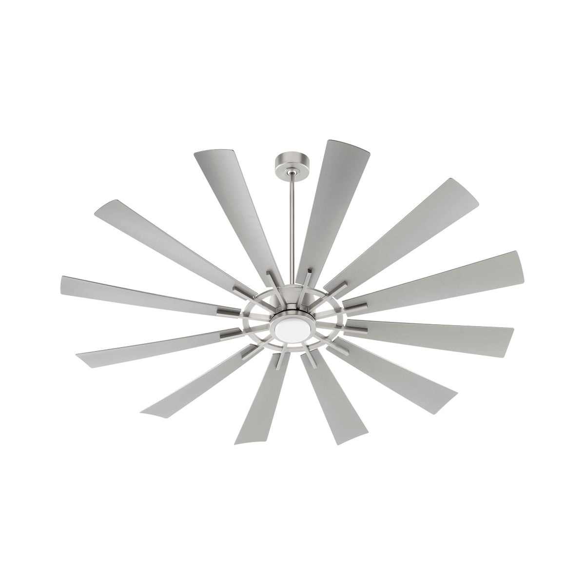 CIRQUE 72" Satin Nickel Damp Ceiling Fan