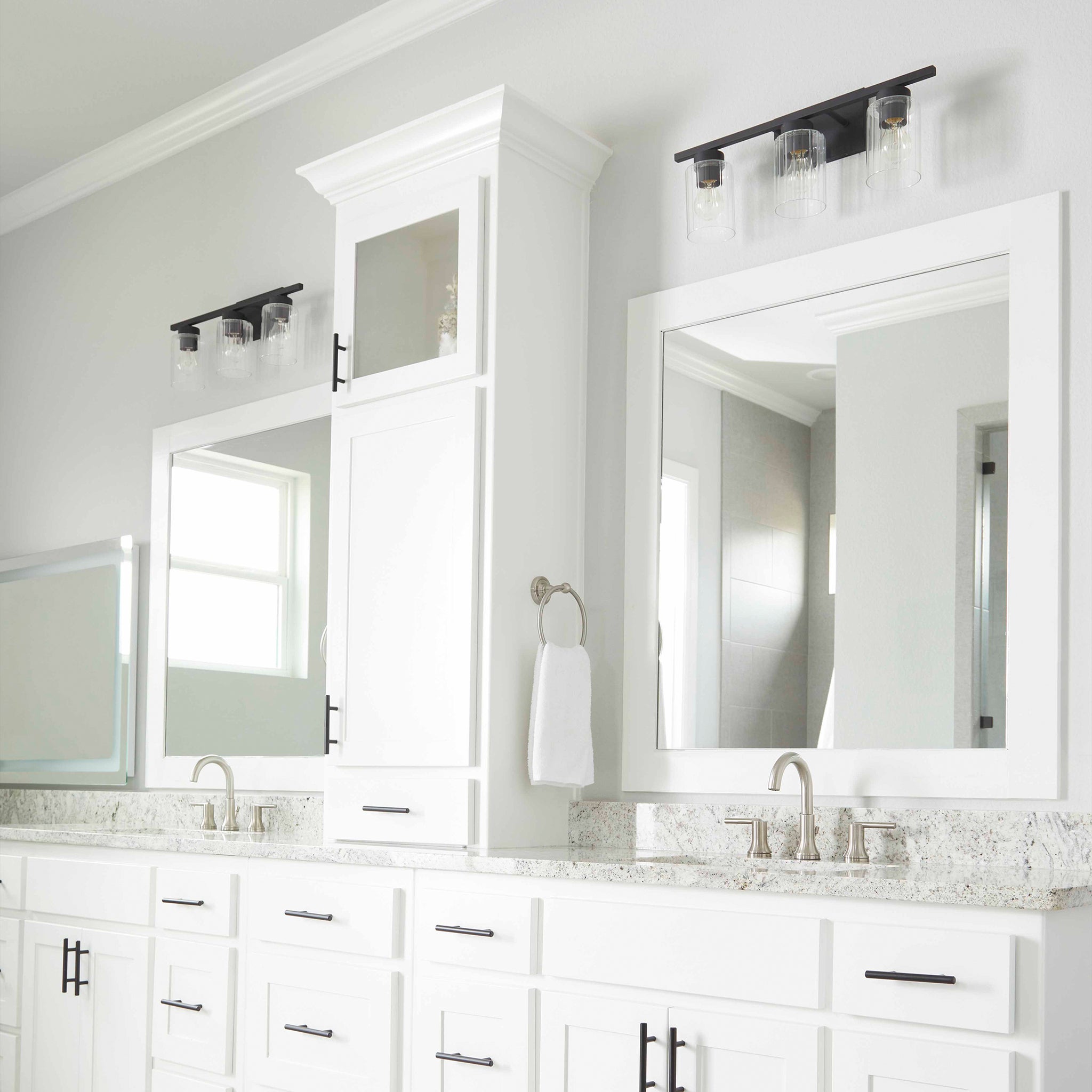 LADIN 3 Light Vanity - Black - nook | Quorum International