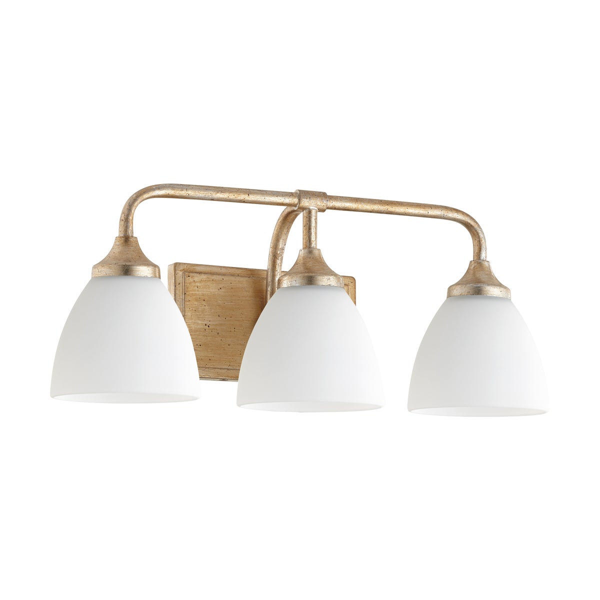 Enclave 3 Light Transitional Aged Silver Leaf Vanity