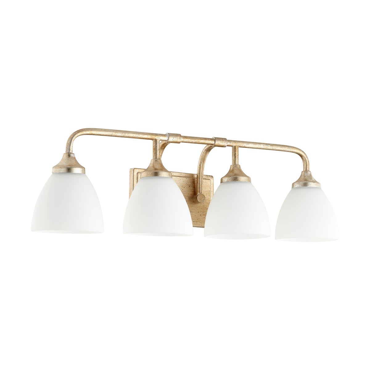 Enclave 4 Light Transitional Aged Silver Leaf Vanity