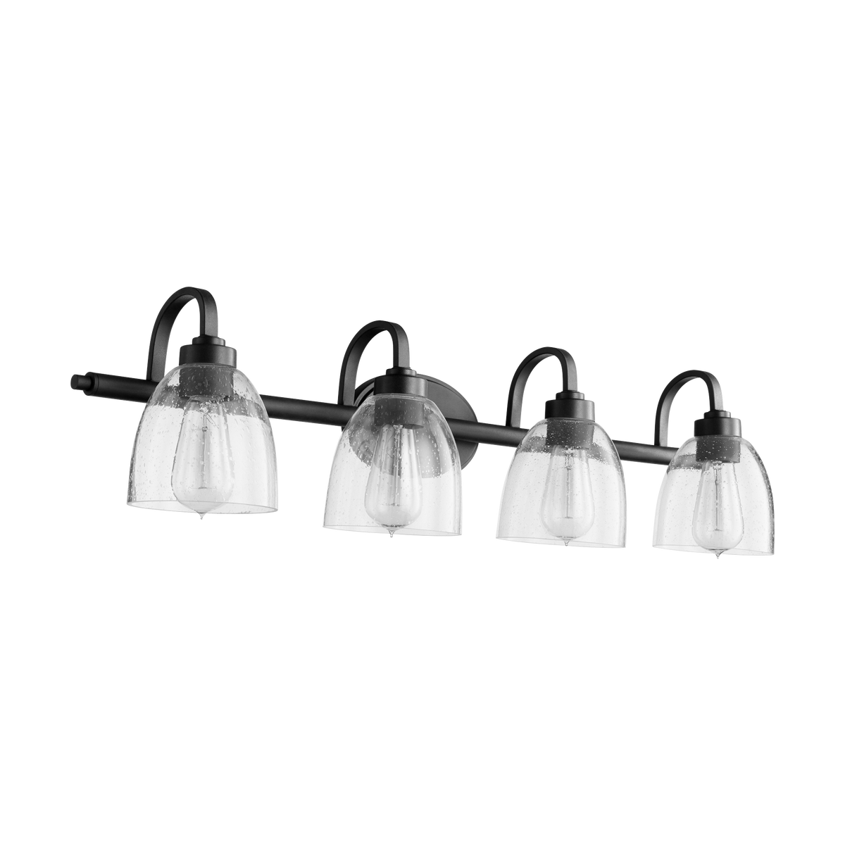 Reyes 4 Light Traditional Black with Clear Glass Vanity