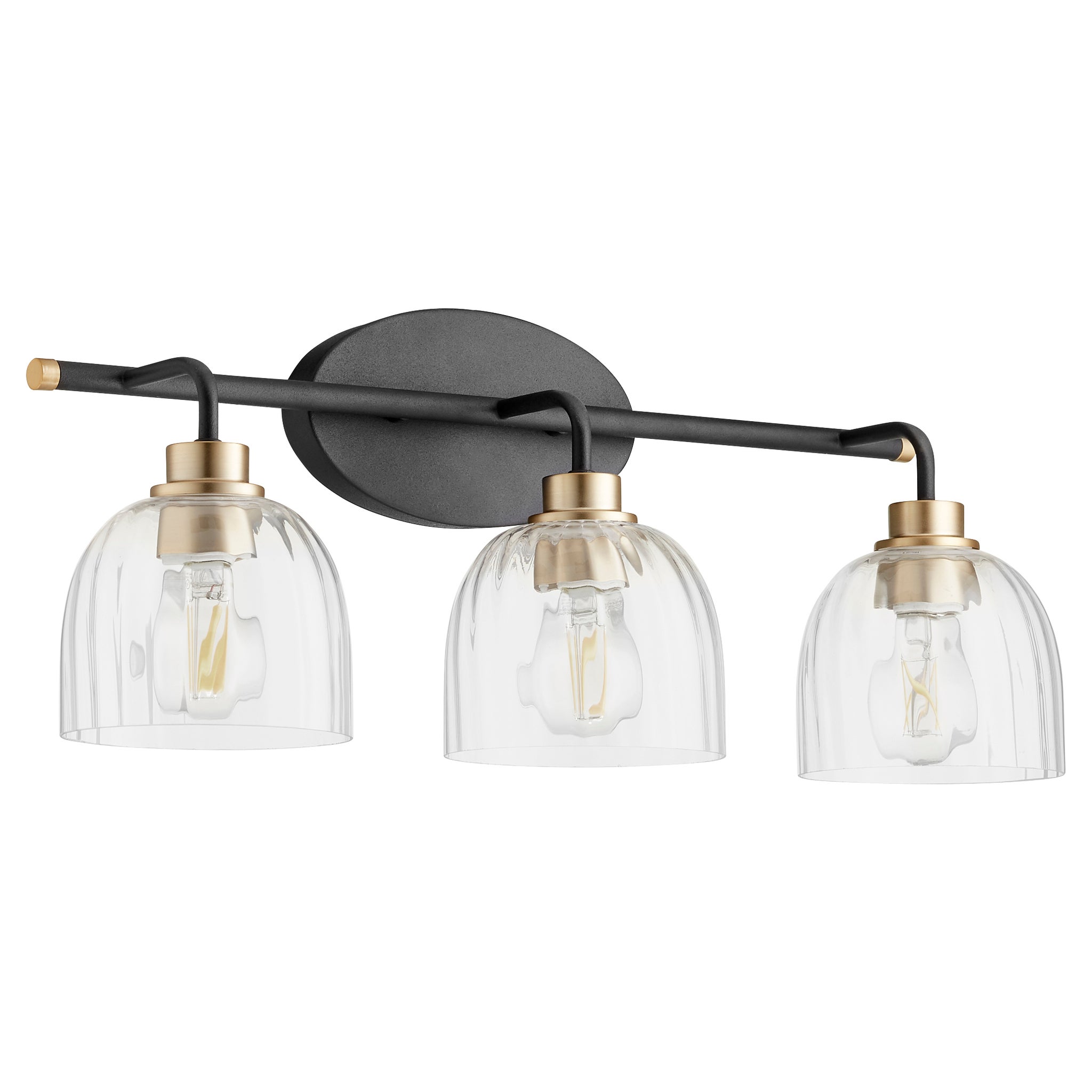 Espy 1 Light Soft Contemporary Black and Aged Brass Wall