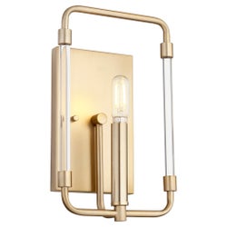 Optic 1 Light Modern and Contemporary Aged Brass Wall Sconce