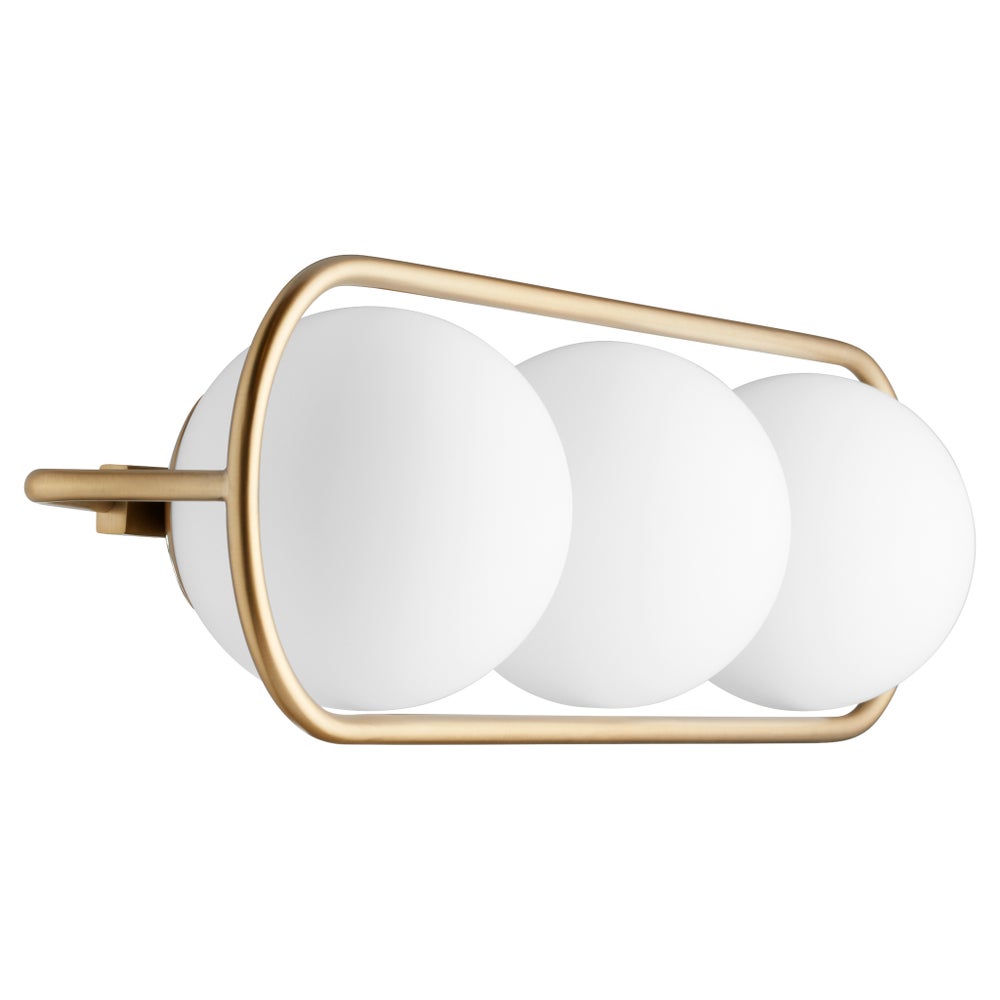 BELMONT 3 Light Vanity - Aged Brass