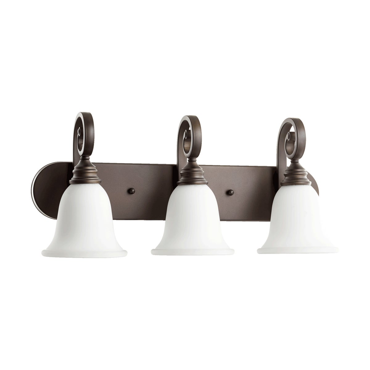 Bryant 3 Light Traditional Oiled Bronze Satin Opal Glass Vanity