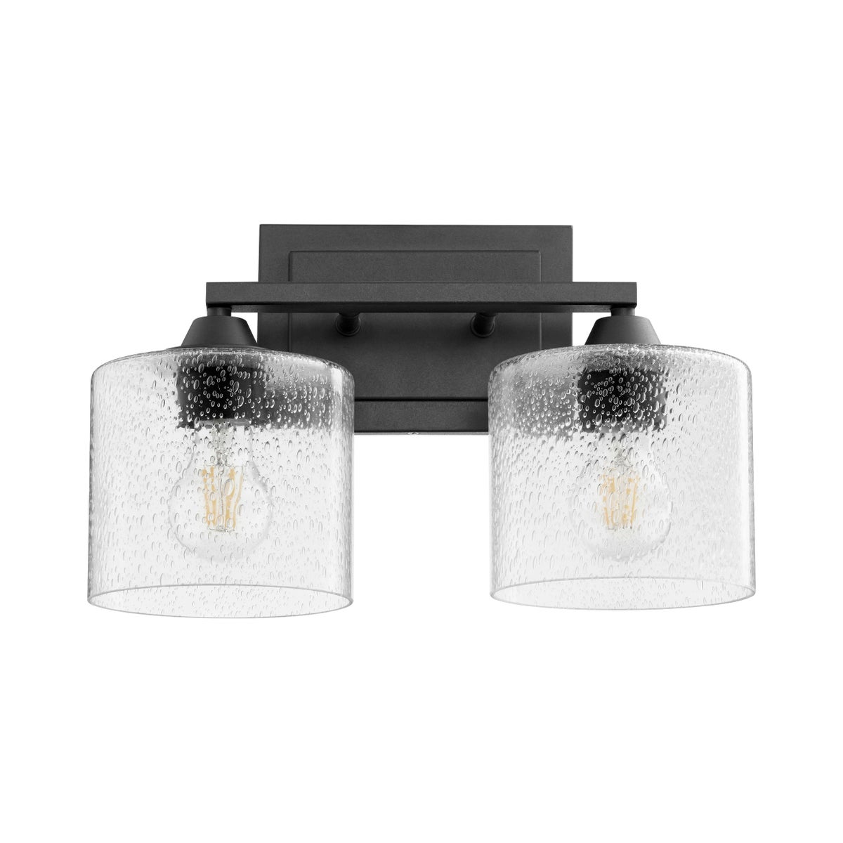 Dakota 2 Light Soft Contemporary Black Vanity