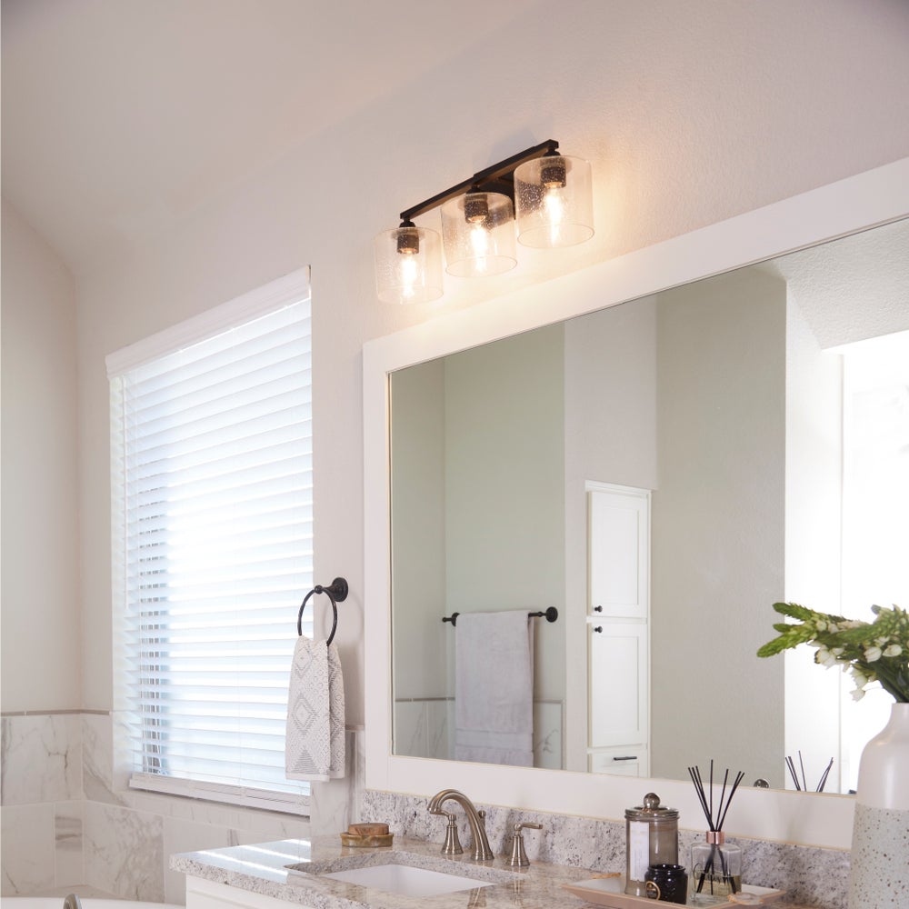 Dakota 3 Light Soft Contemporary Black Vanity