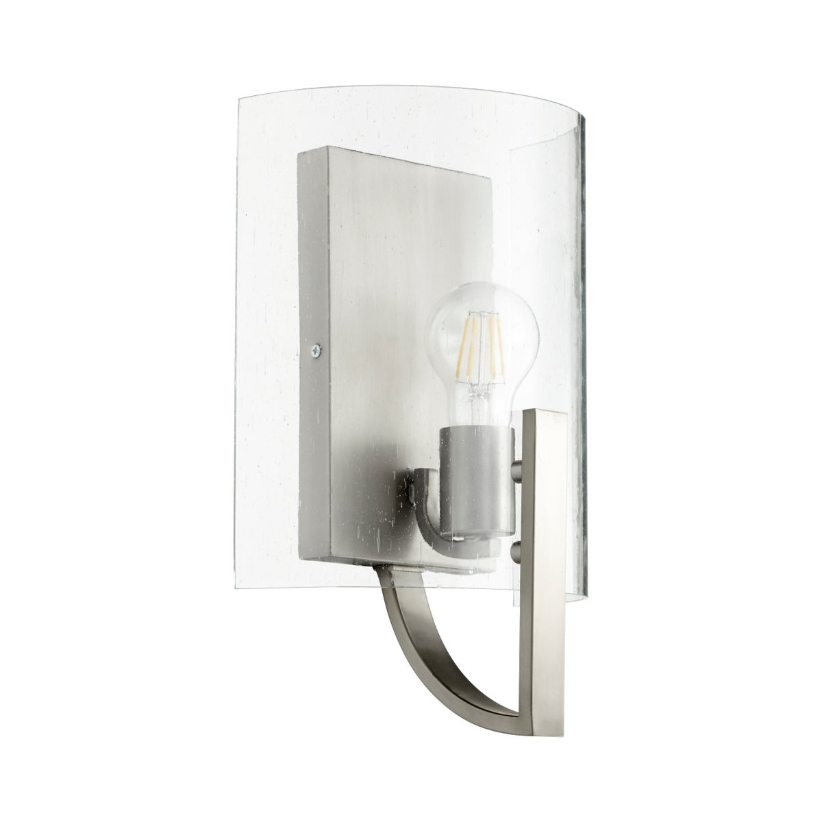 Dakota 1 Light Soft Contemporary Satin Nickel Wall Sconce