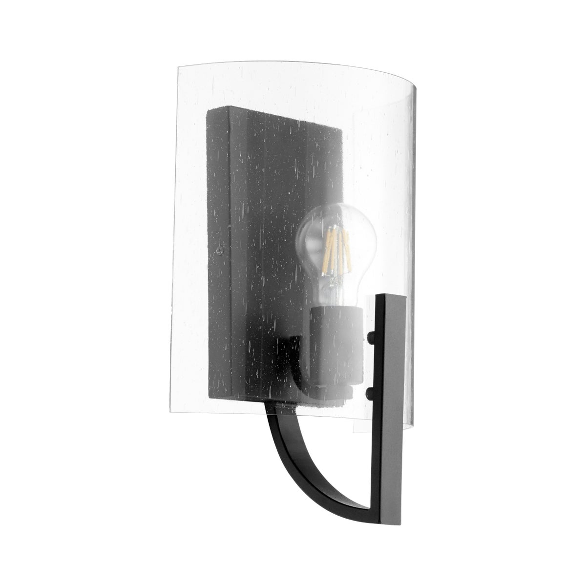 Dakota 1 Light Soft Contemporary Black Wall Sconce