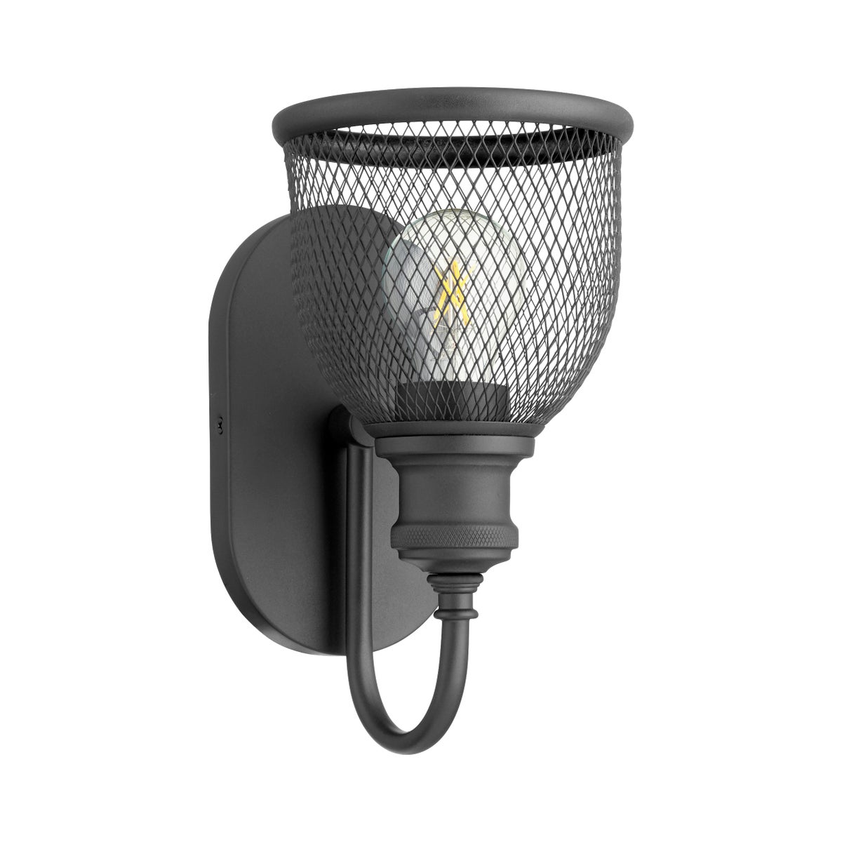 Omni 1 Light Industrial Black Wall Sconce