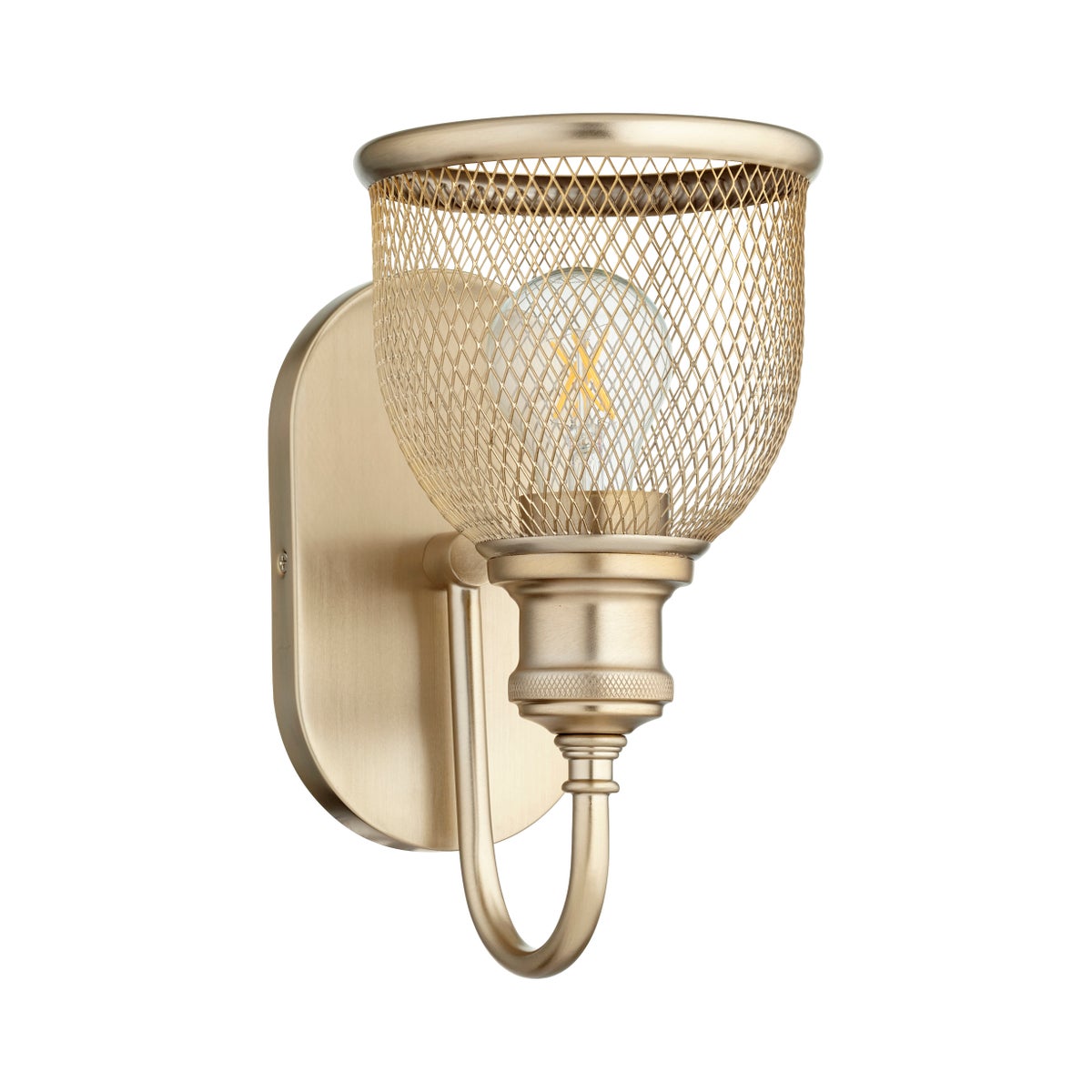 Omni 1 Light Transitional Aged Brass Wall Sconce