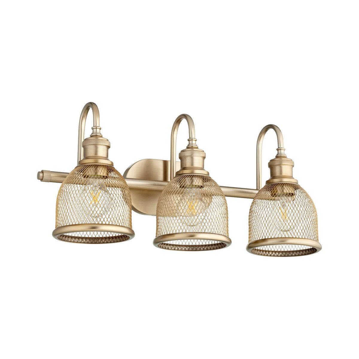 Omni 3 Light Transitional Aged Brass Vanity