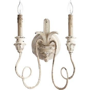 Salento 2 Light Traditional Persian White Wall Sconce