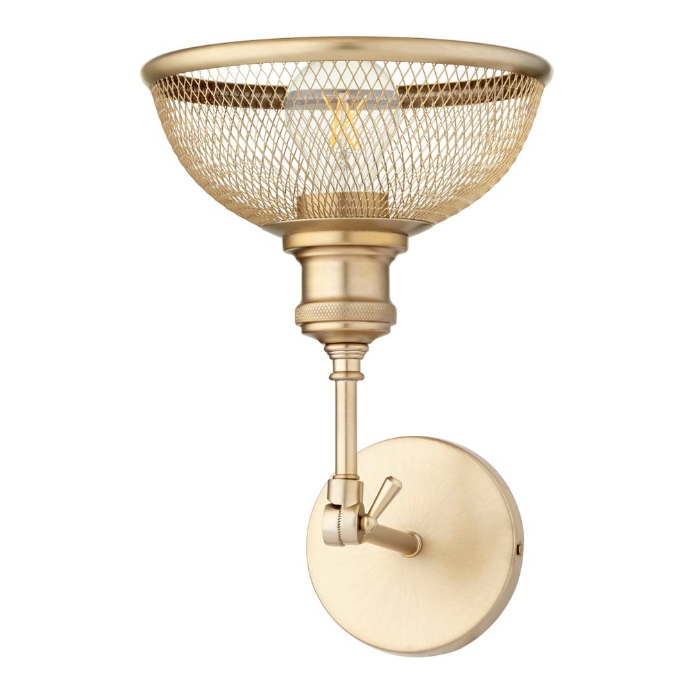 Omni 1 Light Industrial Aged Brass Wall Sconce