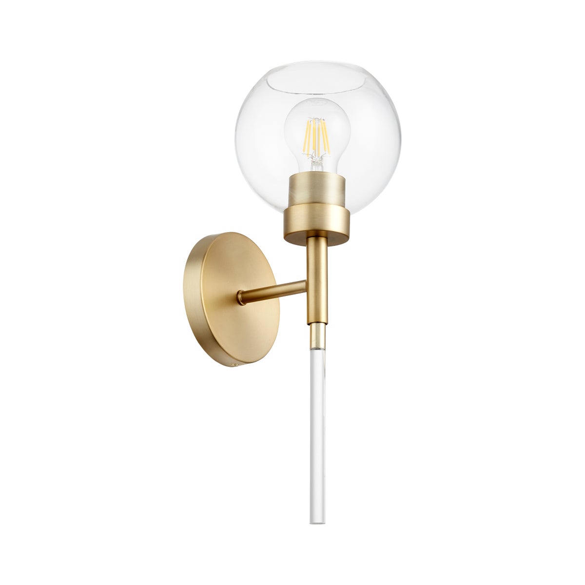 Volan 1-Light Aged Brass Wall Mount