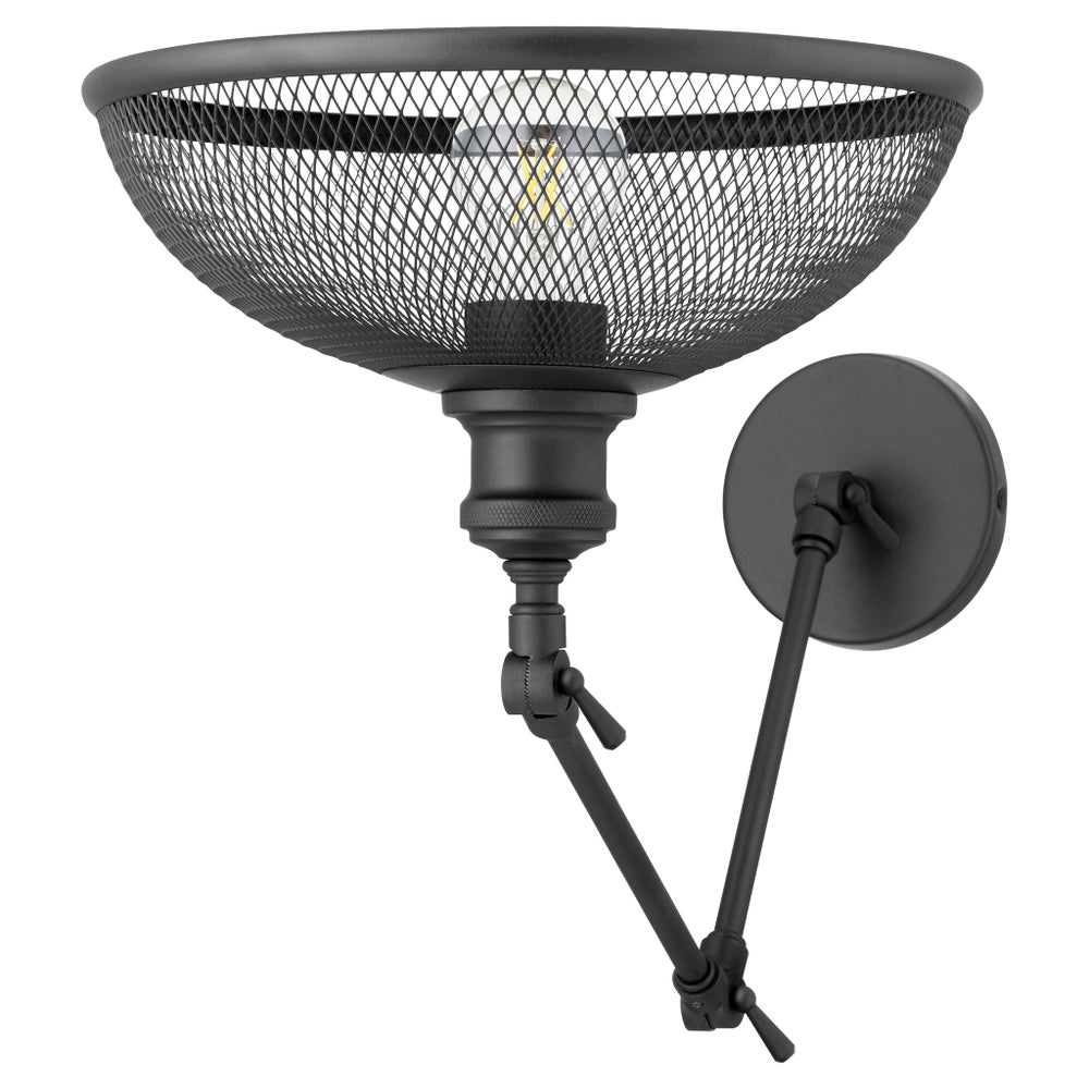 Omni 1 Light Industrial Black Wall Sconce