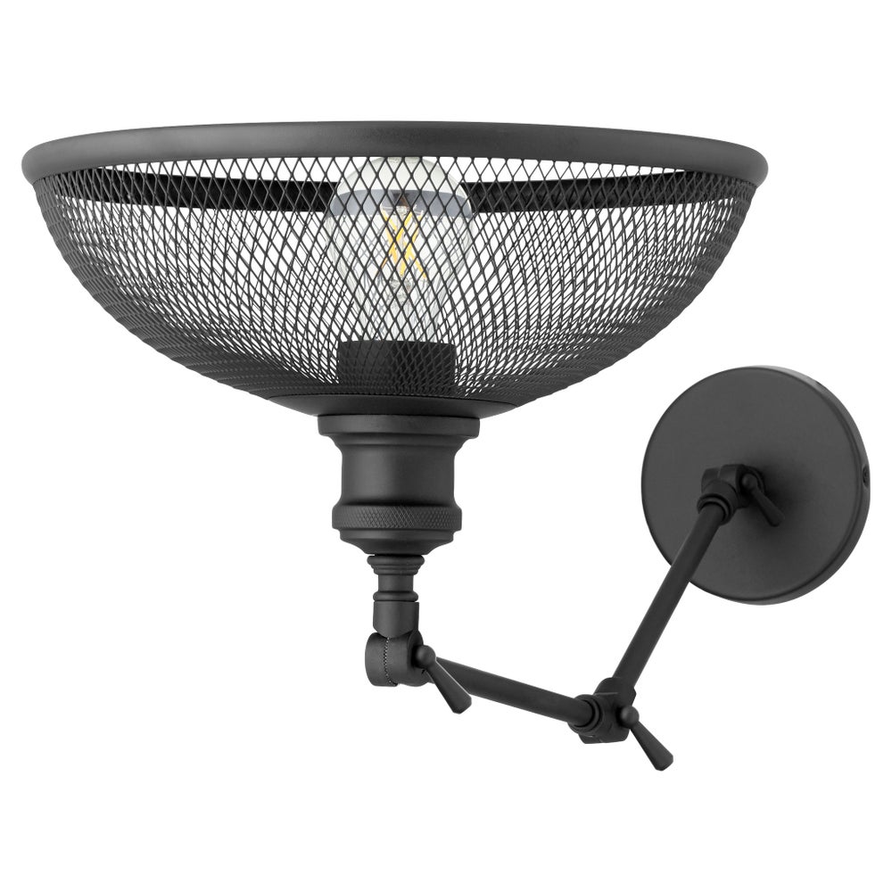Omni 1 Light Industrial Black Wall Sconce