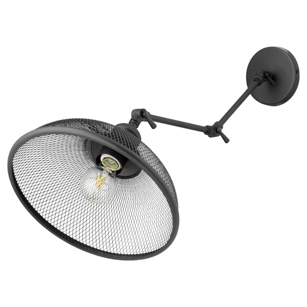 Omni 1 Light Industrial Black Wall Sconce