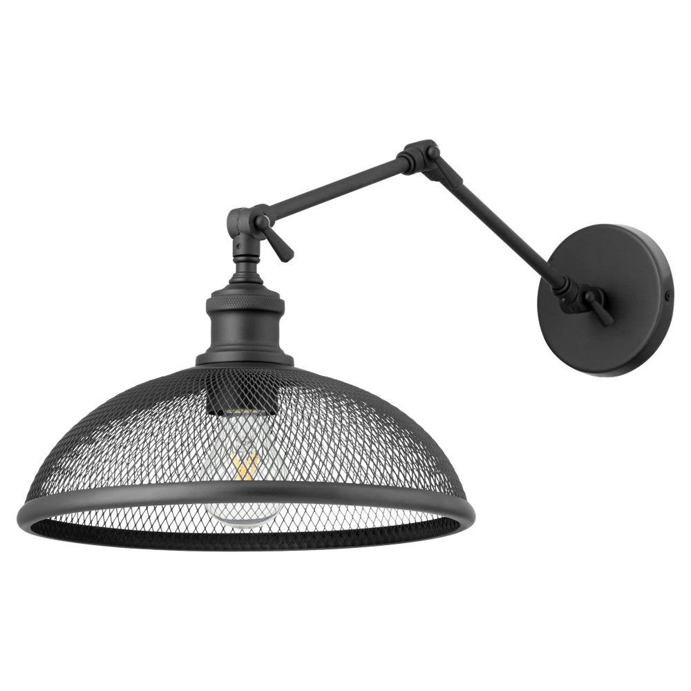 Omni 1 Light Industrial Black Wall Sconce
