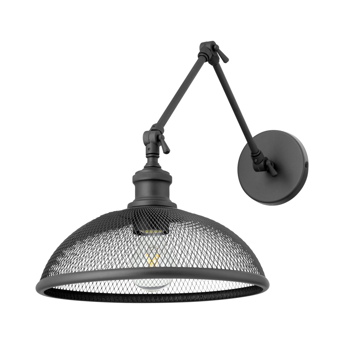 Omni 1 Light Industrial Black Wall Sconce