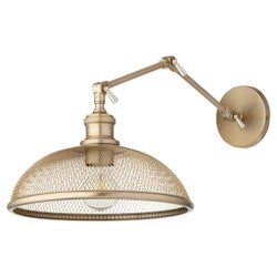 Omni 1 Light Industrial Aged Brass Wall Sconce