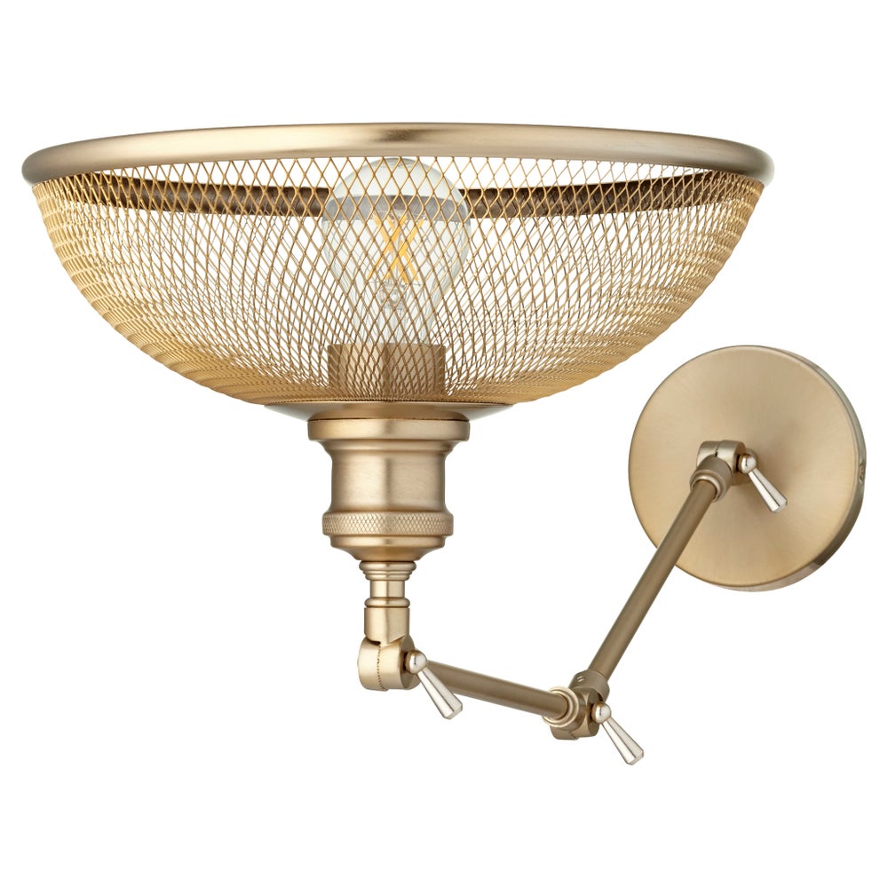 Omni 1 Light Industrial Aged Brass Wall Sconce
