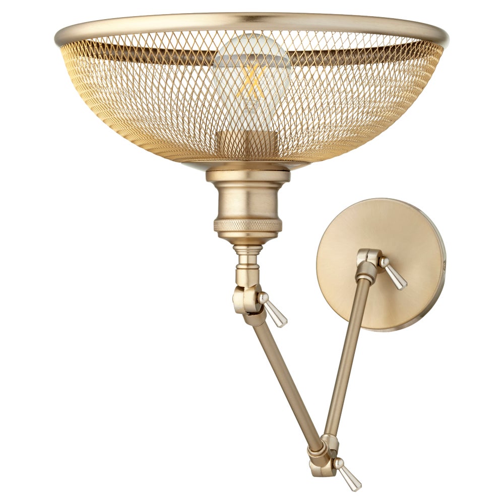 Omni 1 Light Industrial Aged Brass Wall Sconce