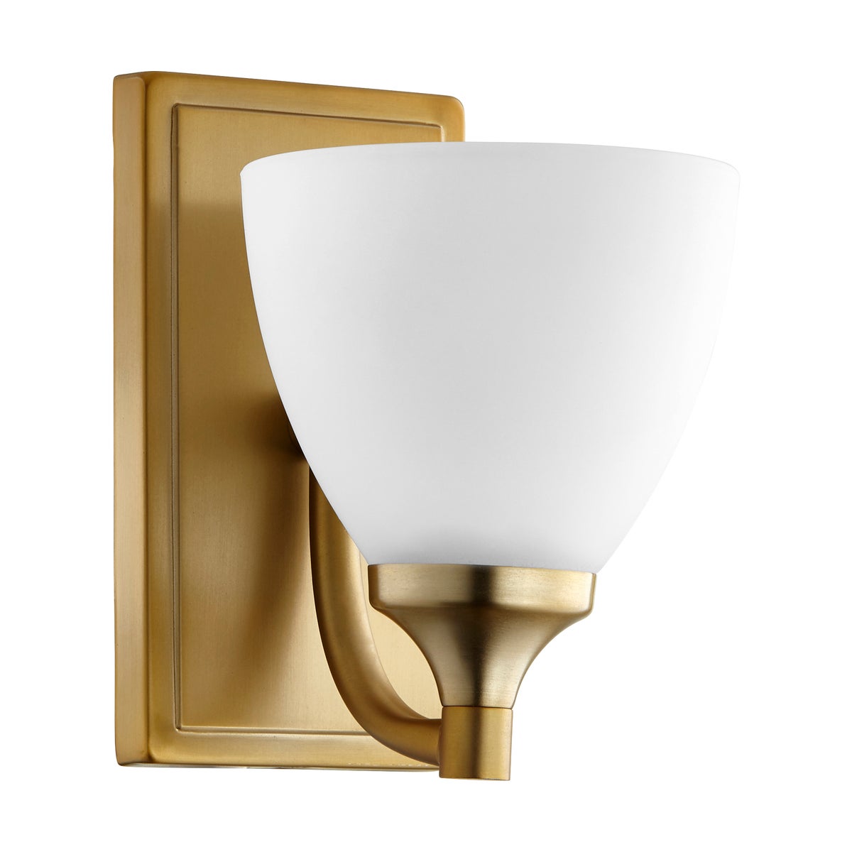 Enclave 1 Light Transitional Aged Brass Wall Sconce